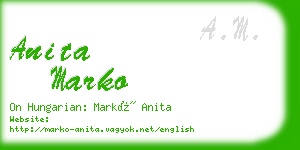 anita marko business card